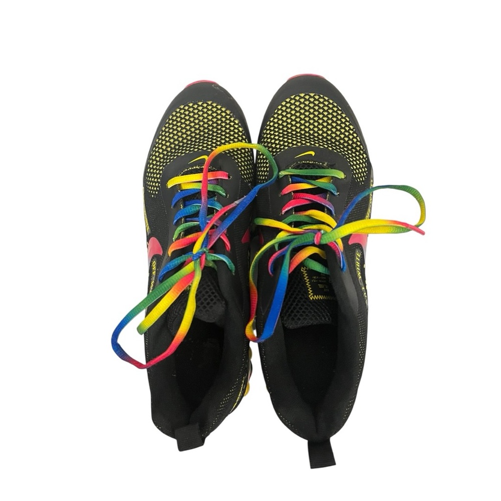 Nike | Airmax Shox Off-White Black Rainbow Colored Accents Sneakers 8.5 - Picture 4 of 10